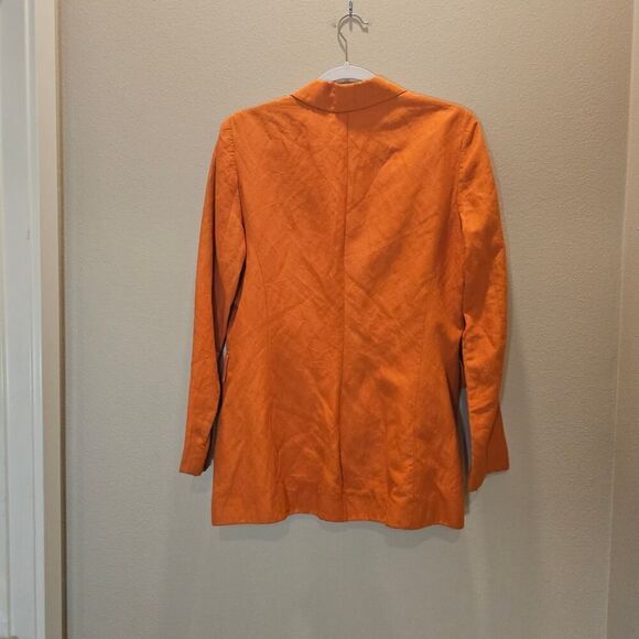 NWOT Kookai Women's Orange Linen Blazer Size 42 - Picture 4 of 6